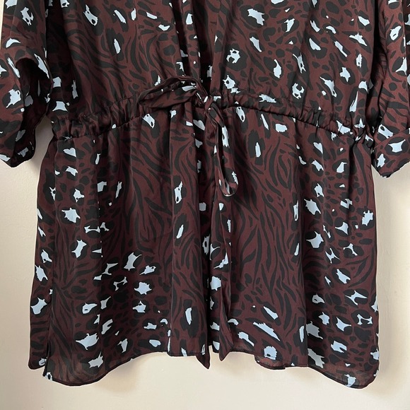 River Island Plus Waisted Shirt Abstract Animal Print Size 20 - Picture 7 of 10
